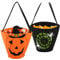 com-four® 2X Halloween Tasche - Beutel zum Sammeln von Süßigkeiten - Sammeltasche aus Filz - Geschenktasche mit kinderfreundlichen Gruselmotiven (02 Stück - schwarz + orange)