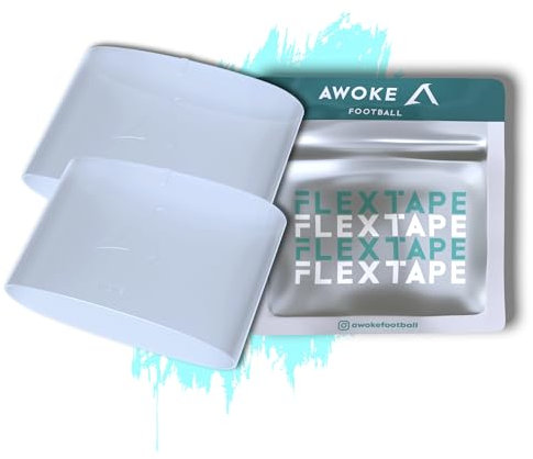 AWOKE® Schienbeinschonerhalter Flex Tape – Stutzenhalter Fussball Kinder & Erwachsene – Grip Tape sicherer Halt – Schienbeinschoner Halter für Fußball – Schienbeinschoner Halterung Kinder -Transparent