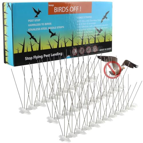 Taozoey Pic Anti Pigeon, 30cm x 10 Pièces Pique Anti pPigeon pour Balcon, Effaroucheur Pigeons Repulsif Oiseaux Exterieur pour aux Balcons, Rebords de Fenêtres et Toits