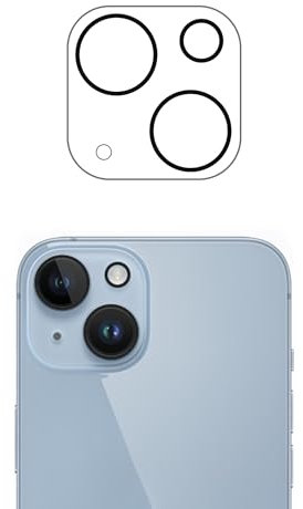 WedDecor Camera Lens Protector for iPhone 13 (6.1-inch) & iPhone 13 mini (5.4-inch), 9H Tempered Glass, Ultra-thin Scratch-Resistant Tempered Glass, Case Friendly, Night Shooting Mode, Black, 1pc