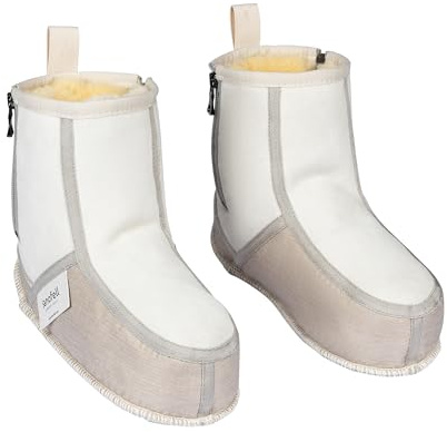 Sanofell Lammfellschuhe - Die Lammfellstiefel mit Leichter, Rutschfester Sohle für den Wohnbereich, in Farbe Natur oder schwarz