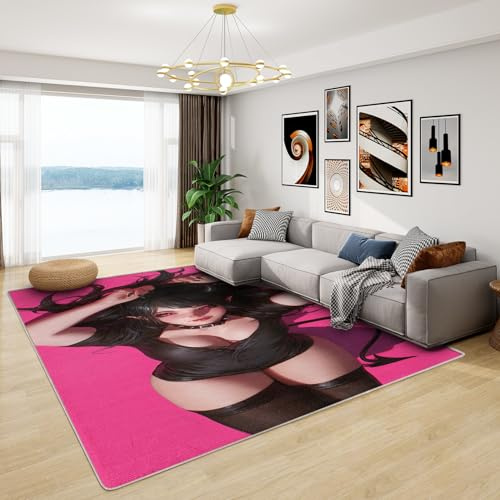 Generisch Anime Teppich - Teppich Wohnzimmer Schlafzimmer Anime, Kleiner Teppich 80x150 cm, Weich Kurzflor & Waschbar & Rutschfest Fussmatte Innen, Kinderteppich