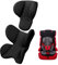 JM Universal Sitzauflage Kinderwagen,Weiche Autositz Gepolstert,Kinderwagenauflage für Kopf,Körperstützkissen,Baby Sitzeinlage,Nacken-Matte zum Schutz,Sitzverkleinerer für Babyschale Buggy (Schwarz)