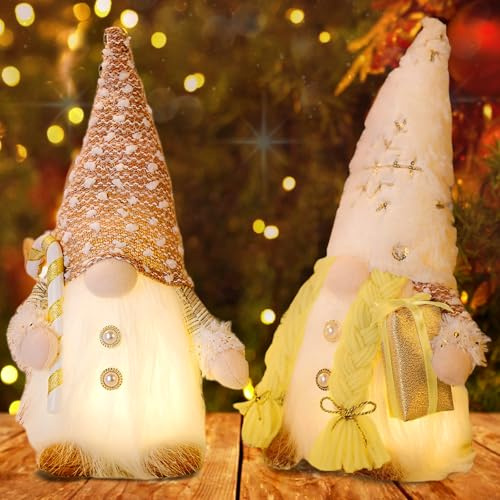 Weihnachtsdeko Wichtel Mit Licht, 2 Stück Weihnachten Wichtel Mit Licht, Weihnachten Deko Wichtel, Weihnachtswichtel, Wichtel Zubehör Weihnachten, Weihnachtswichtel Gesichtslose, Für Tischdekoration