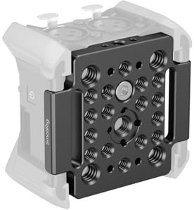 SMALLRIG Placa de Montaje para Grabadora Zoom F3 con Orificios Roscados de 1/4-20, Orificios Roscados de 3/8-16 y Orificio de Ubicación para ARRI, con Velcro y Bolsa de Almacenamiento - MD4883