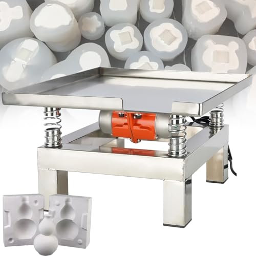VNATWGOO 110V/220V Stainless Steel Concrete Vibration Table, 50W Small Vibrating Test Bench, 10KG Load Capacity Vibrating Machine,110V