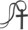 SERASAR Kette Herren Halskette mit Anhänger Edelstahl Schwarz Schmuck-Schachtel Geschenk für Männer Cross Necklace Men Jewelry Band Jesus Kreuz Kubanische