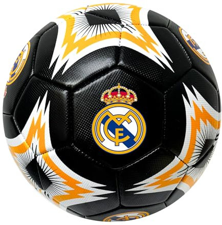 Icon Sports Real Madrid Fußball, für alle Altersgruppen, Größe 2, 4 und 5, lizenzierter R. Madrid Black Ball (#4)