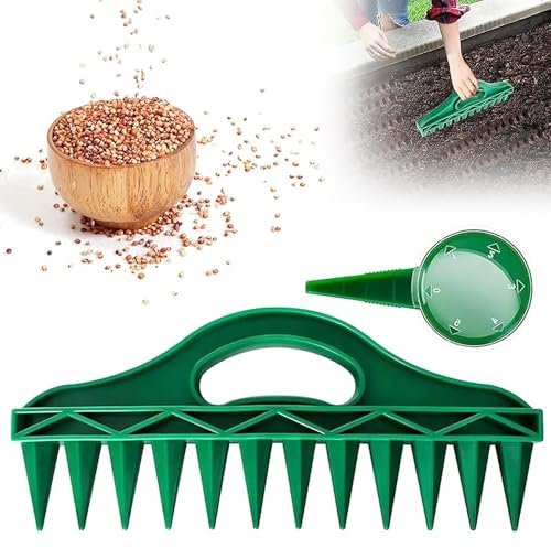 Hshenjhu Strumento Seminatrice, Spandiconcime Portatile per Seme, Piantatrice per Semina Manuale, Set Distributori Semi Semina, Attrezzi da Giardino, per Semi Piccoli, Fiore, Ortaggi