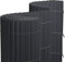 jarolift Canisse en PVC Standard Brise Vue pour Jardin Balcon Terrasse, Habillage De Balcon Clôture Renforcé Résistanteaux Intempéries, 140 x 600 cm, 2 Tapis chacun de 2 x 3 m de Longueur, Gris