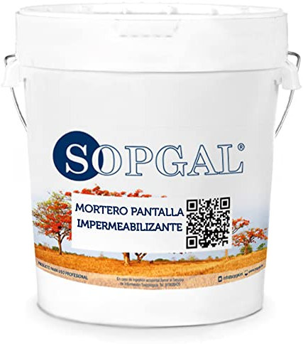 Mortero Pantalla Impermeabilizante (Gris, 20kg) - Evita filtraciones de agua e impermeabiliza piscinas, muros, fachadas, depósitos de agua...