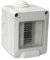 Scatola a montaggio esterno con sportello, 1 Modulo/posto, Compatibile con Vimar Plana, IP55 per esterno, Grigio, Custodia, Contenitore da parete porta frutti, per interruttori/prese, idrobox