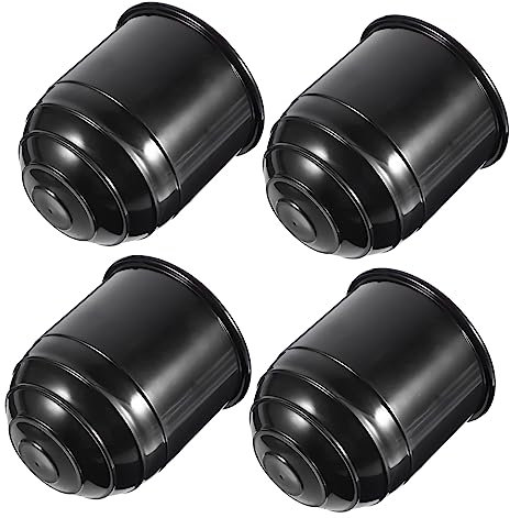 SOLUSTRE 4 Stück Anhängerkupplung Schutzkappen Aus Strapazierfähigem Nylon Schwarz Mit Sicherungsring Für Traktoren Und Anhänger Witterungsbeständig Und Ölresistent