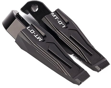 TANGSIYANG Cale Pied Moto Moto Accessori CNC Repose-Pieds for Passager arrière Repose-Pieds Repose-Pieds Fit Use for Yamaha MT07 2015-2017 2018 2019 2020 2021 2022 MT 07 Repose Pied Moto(Black)