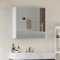 AVC Designs White Bathroom Wall Cabinet Storage Cupboard Mirror Wall Mounted With 3 Doors & Adjustable Shelves