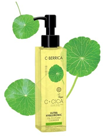 Natura Siberica Cica C-Berrica Ultra Hyaluronic Oil-to-Foam Cleanser – Gesichtsreiniger mit Hyaluronsäure & Cica – entfernt Make-up, Talg & Schmutz – feuchtigkeitsspendende Gesichtsreinigung – 150 ml