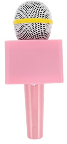 KONTONTY Microphone Simulé Micro Vintage Microphones pour Enfants pour Chanter Micro pour Enfants Fausse Clé Micphone Faux Micphone Faux Microphon Bop Juke-Box Plastique Rose