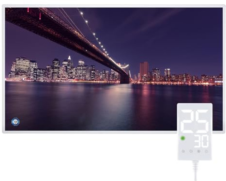 Hocosyme Infrarotheizung Bild 600W mit Thermostat - Brückenleuchte | Infrarot Wandheizung, Bis 120°C in 1-3 Min mit Überhitzungsschutz, Geeignet für Schlafzimmer,Büro,Küche,Badezimmer.