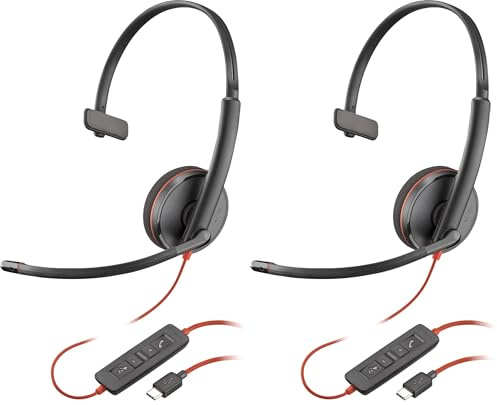 POLY Headset Blackwire C3210 Mono USB-C/A (Packung mit 2)