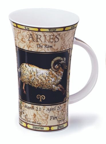 Dunoon Tasse en porcelaine anglaise sur le signe zodiaque du bélier modèle Glencoe