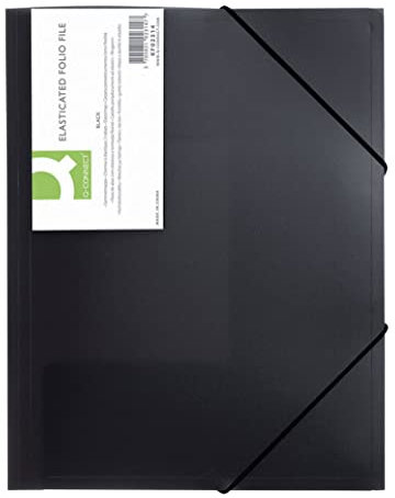 Q-Connect KF02314 Flügelmappen Gummizugmappe A4 schwarz