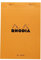 Rhodia 16000C Notizblock (DIN A5, 14,8 x 21 cm, geheftet, blanko, 80 Blatt) 1 Stück orange