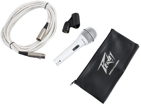 Peavey PVi 2 Microphone with XLR to XLR Cable - White