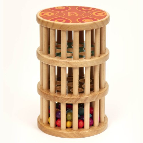 B. toys Montessori Baby Spielzeug Regenmacher mit Holzperlen – Holzspielzeug, Motorikspielzeug, Babyspielzeug mit Geräuschen für Kinder ab 18 Monaten (PVC frei)