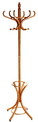PAME 35743 Porte-Manteaux en Bois 186 x 53 cm Miel