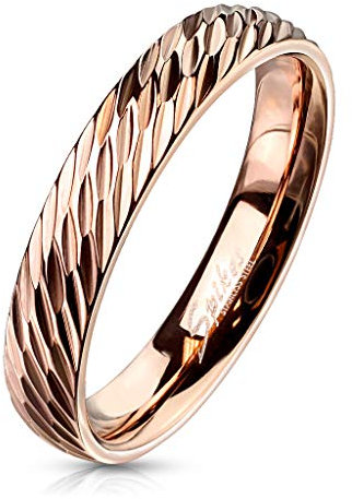 Bungsa 60 (19.1) Rosegold Ring für Damen & Herren Edelstahl rotgold 49 52 54 57 60 62 (Fingerring Partnerringe Verlobungsringe Trauringe Damenring rotgold rosé)
