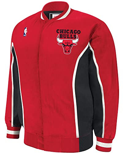 Mitchell & Ness NBA Échauffement authentique Veste pour Unisexe - Chicago Bulls 1992-93 (Chicago Bulls-Rouge)(M)