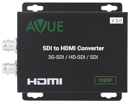 AVUE SDH-R01 HD-SDI HDMI Noir Adaptateur et connecteur de câbles