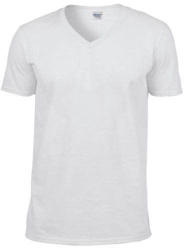 Gildan Men's Soft Style V-Neck T Shirt T - Shirt (Pack of 1)