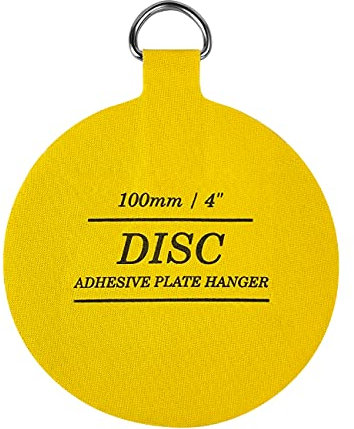 Disc Plate Hangers for Walls - Strong Invisible Holder Self Adhesive Stick On Hooks - 100mm / 4 Plate Hanging Disk