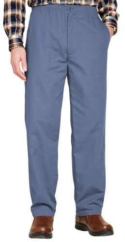 Chums Men's Fleece-Lined Elasticated Thermal Trousers Adjustable Drawcord & Comfort Waist Versatile for Work, Leisure, Indoor & Outdoor Activities Airforce 42W / 33L