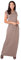 KRISP Women Short Sleeve Summer Jersey Maxi Dress (Mocha, 18), 3269-MOC-18