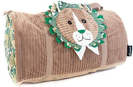 Les Déglingos - Sac Week-End Voyage - Jelekros le lion -Voyages,Bébé et Puériculture - Ideal Vacances pour fille et garçon - 48 CM - Beige