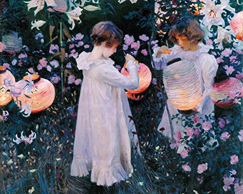1art1 John Singer Sargent Poster Nelke, Lilie, Lilie, Rose, 1885–86 Bilder Leinwand-Bild Auf Keilrahmen | XXL-Wandbild Poster Kunstdruck Als Leinwandbild 50x40 cm
