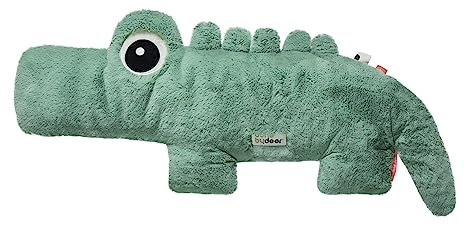 Done by Deer Kuscheltier Medium Croco Grün - Baby Teddybär, 65 x 27 cm - Stoff: 100% Polyester. Füllung: 100% Polyesterfasern (recycelt) mit PP-Perlenbeutel