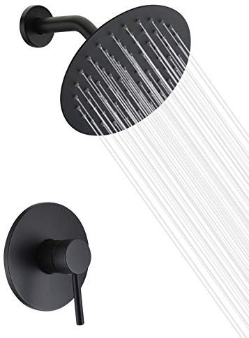 Sumerain Black Shower Faucet, Matte Black Shower Fixtures Shower Mixer, Rough-in Valve Included