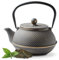 Tealøv TEEKANNE GUSSEISEN 800 ML | Gusseiserne Teekanne Im Japanischen Stil | Teekanne Guss mit Sieb aus Edelstahl | Hervorragende Wärmespeicherfähigkeit | Robust | Langlebig | Arare | Gold
