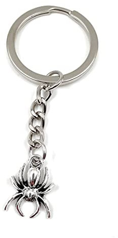 Onwomania - Spinne Spider Tier Eckel Schreck Schlüsselanhänger - Metall Glücksbringer ideal als Geschenk z.B. für den besten Freund, die beste Freundin, Mama - Für Männer, Frauen & Kinder