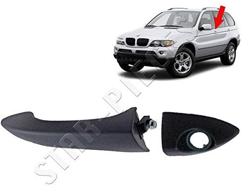 STARKIT PERFORMANCE Poignée de porte compatible pour BMW X5 E53 (1999-2006) poignée extérieure | AVANT OU ARRIÈRE GAUCHE (côté conducteur) (noire ou à peindre) 51218243617 | 51218243629
