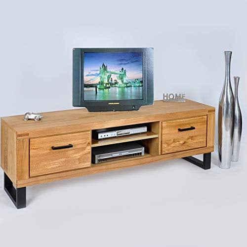 DK-Wohnen Lowboard TV Kommode Wildeiche Teilmassiv geölt B170xH52xT50 ELFO Tina 2348