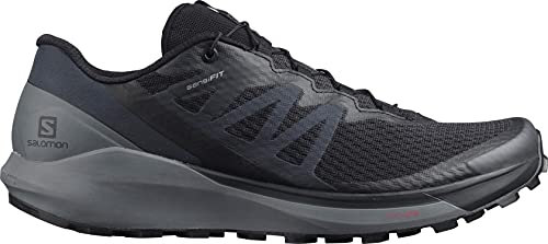 Salomon Herren Sense Ride Traillaufschuhe, Sense Ride 4 Black Quiet Shade Ebony, 46 2/3 EU