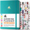 Clever Fox Planner 2. Auflage - Farbenfroher Planer für Wöchentliche und Monatliche Ziele, Zeitmanagement und Produktivität, Dankbarkeits-Tagebuch, Undatiert, A5, Reicht für 1 Jahr - Türkis