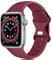 Epova Cinturino in Silicone Compatibile con Apple Watch 44mm 42mm 45mm 46mm 49mm, Cinturini di Ricambio per Apple Watch Ultra/Ultra 2/ iWatch SE Series 10 9 8 7 6 5 4 3 2 1, Vino rosso, Grande