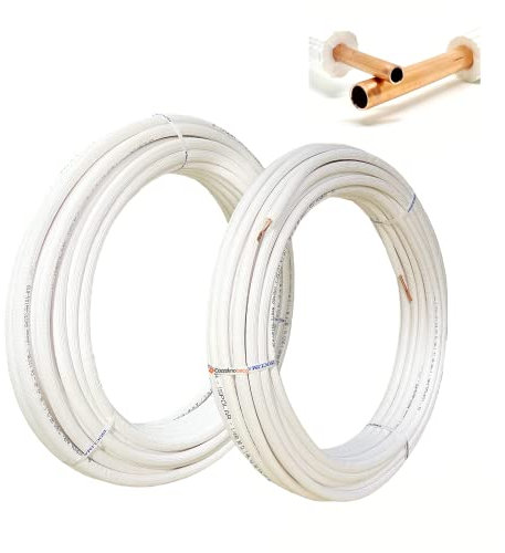 Cozzolinobrico kit tubi rame per climatizzatore coppia 10 mt da 1/4 10 mt da 3/8 totale 20 mt