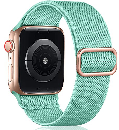 Oielai Solo Loop Compatibile con Cinturino Apple Watch 38mm 40mm 41mm 42mm, Cinturino di Ricambio Sportivo in Nylon Regolabile per iWatch Series SE 10/9/8/7/6/5/4/3/2/1