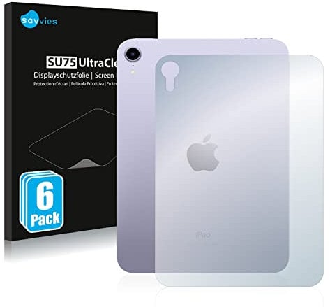 savvies Protection Ecran pour Apple iPad Mini 6 2021 (6ème Gen., Arrière) (6 Pièces) - Film Protection Ultra Clair